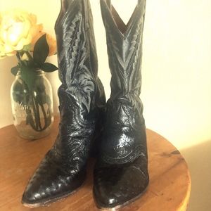 Womens Dan Post Black Cowboy Boots